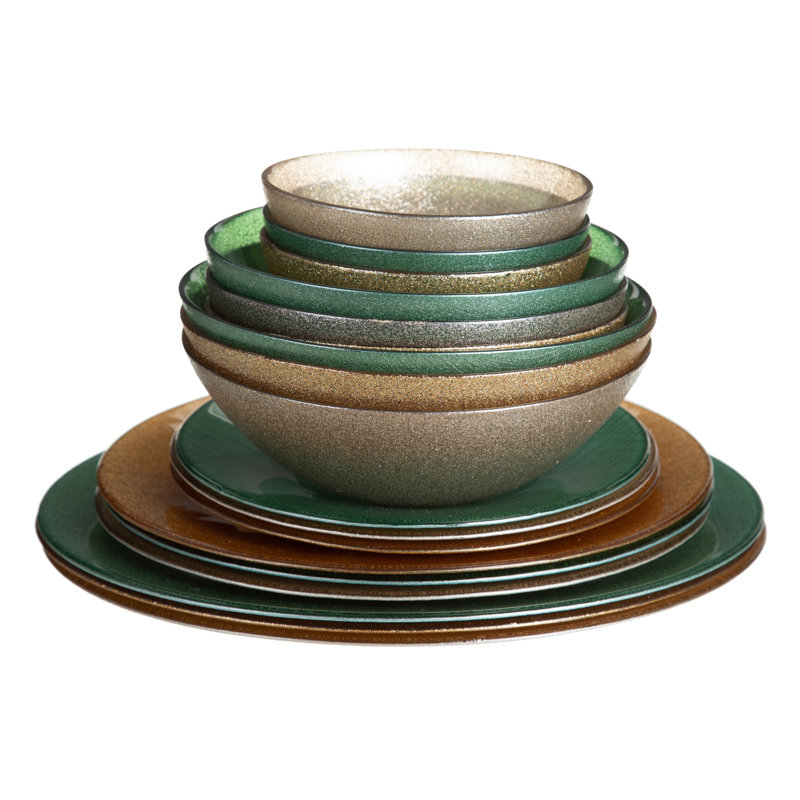 Edalberto Glass No Pattern Charger, Aquamarine