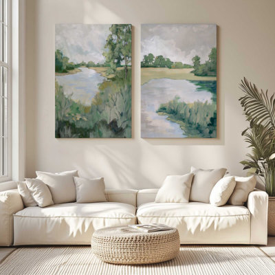 Peaceful Riverside View Set of 2 Prints