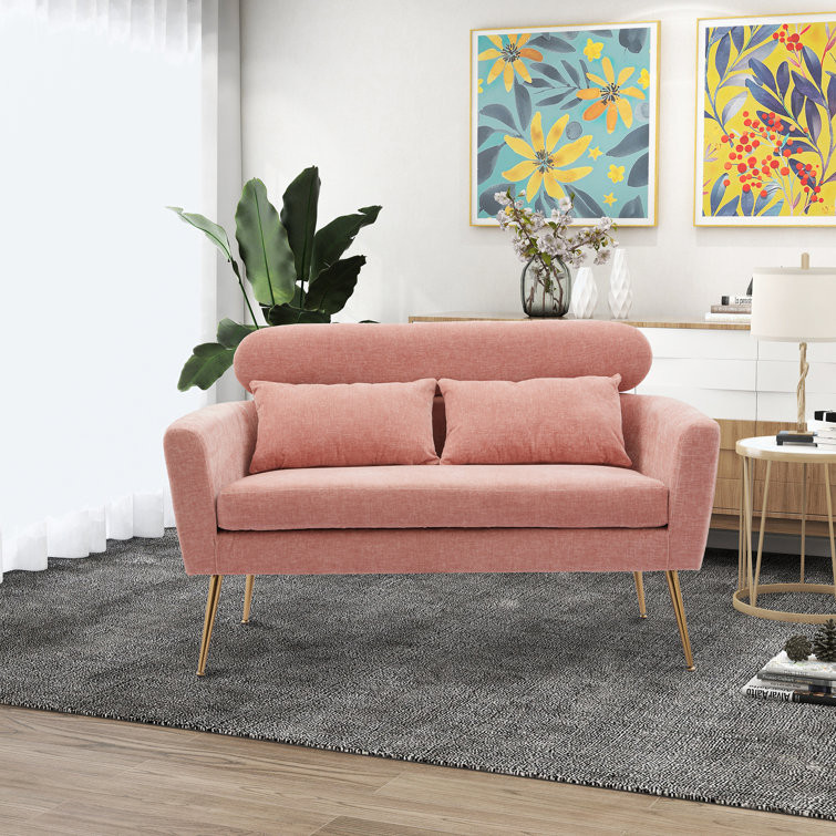 51W Modern Boucle Loveseat Small Sofa Small Mini Room Couch TwoSeater –  Room & Decor