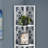 Zaira 4 Tier Shelves Corner Etagere Bookcase in White Finish, 61.22" H X 15.35" W X 10.75" D-1908422935