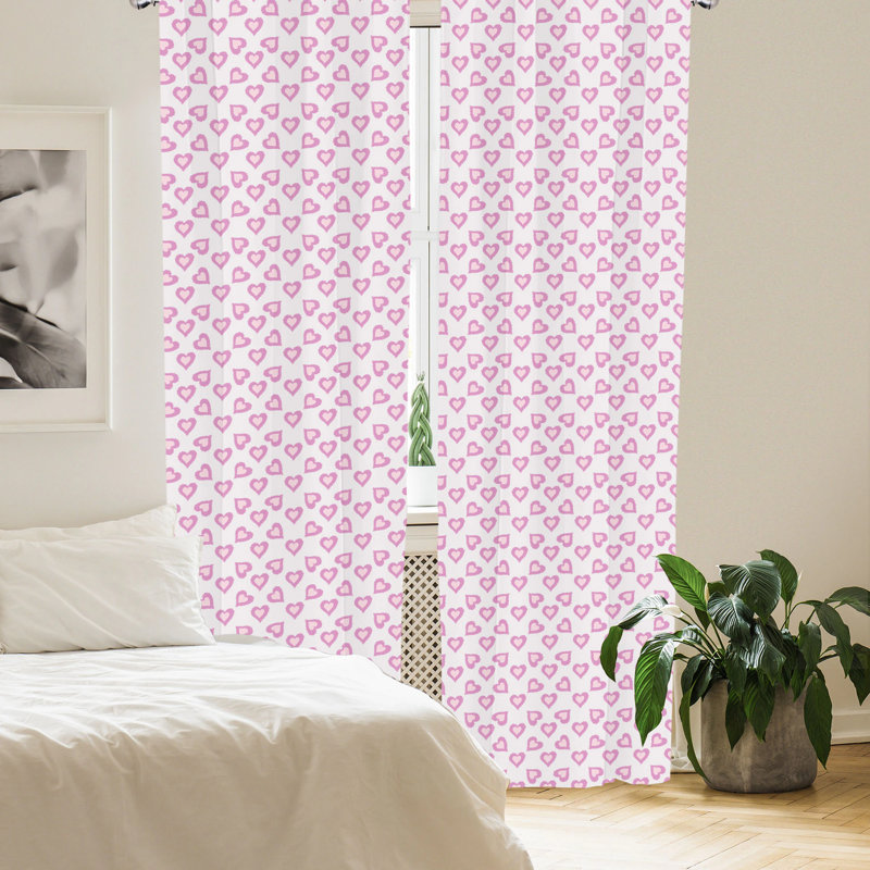 Teen Semi-Sheer Rod Pocket Curtain Panels, 28" x 63"