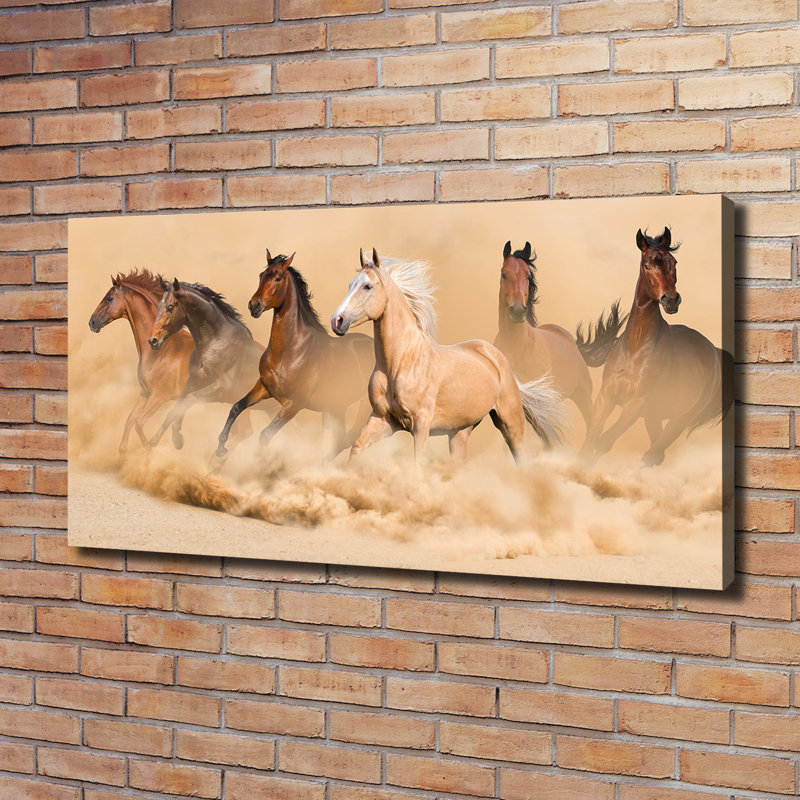 Desert Horses - No Frame Print on Canvas