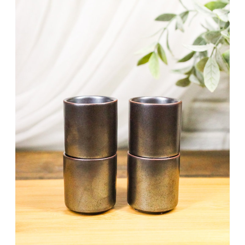 Ensemble de 4 tasses Ochoko Yuzu 1,25 oz Tetsu Kesho