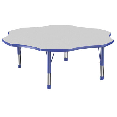 60" x 60" Flower T-Mold Activity Table with Adjustable Legs