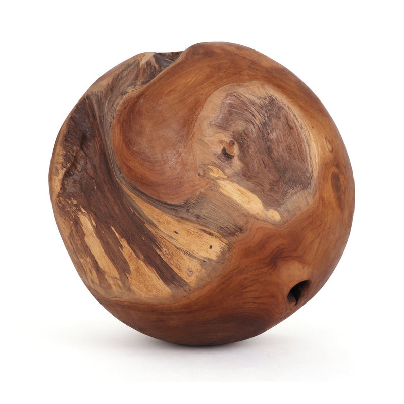 Cowden Handmade Decorative Teak Ball 10"
