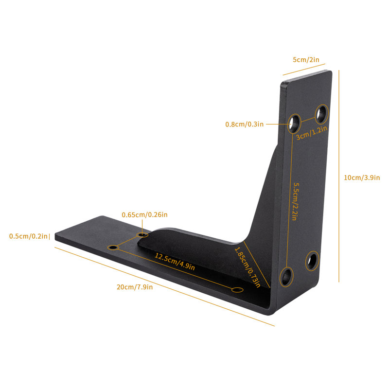 Support en acier pour tablette murale