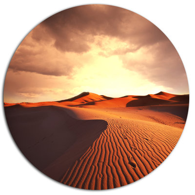 " Brown Desert Dunes At Sunrise "