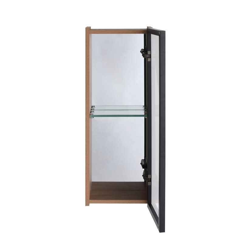Armoire de salle de bain avec miroir mural et porte en acrylique