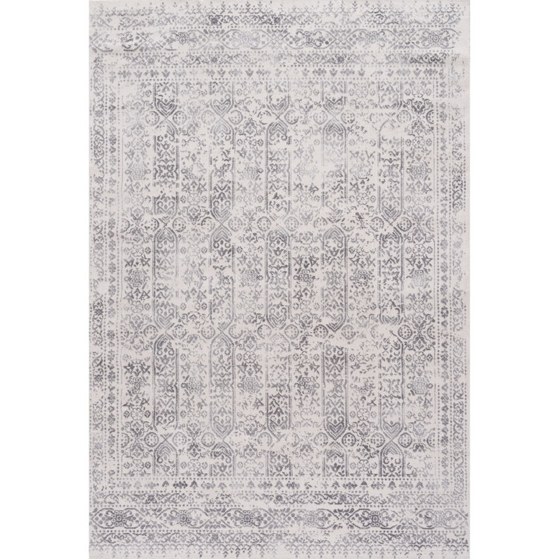 Montana Vintage Design Rug in Cream and Grey, Rectangle 240 x 340 cm