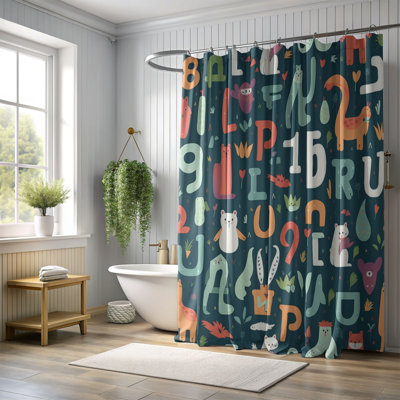 Fonts - Rideau de douche Premium