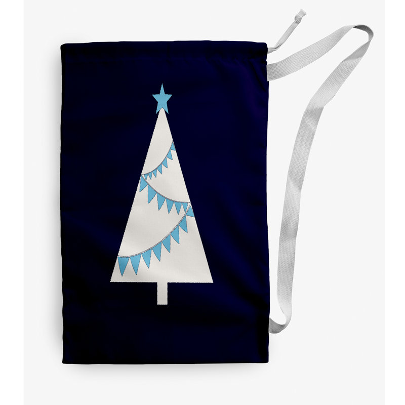 Sac à linge Garland Tree Christmas, Petit (H 29 po x l 18 po), Bleu