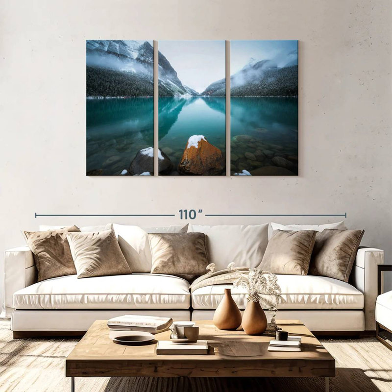 Alvord Foggy Lake Louise, H 48 po x l 74 po