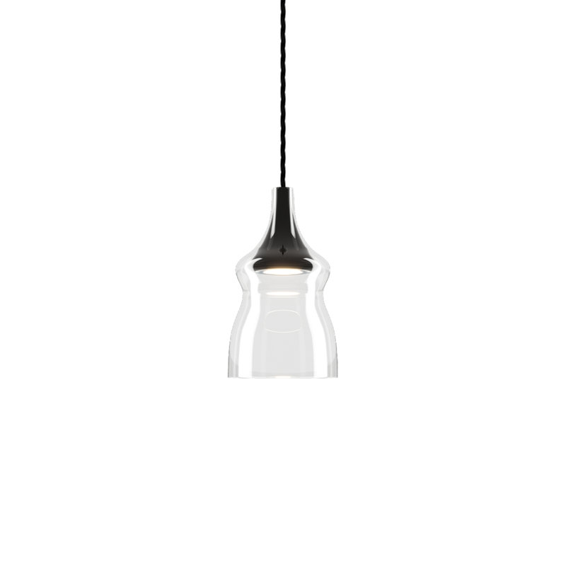 Lodes Nostalgia Suspension Lamp Black Cable Line-V, Clear