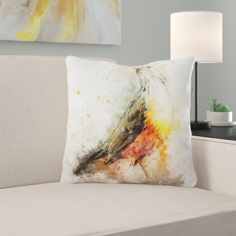 Coussin oiseau Weakley, Microsuède, Intérieur