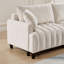 Canapé-lit futon de 83 po, canapé-lit confortable en polyester avec 2 coussins carrés, canapé-lit convertible avec dossier réglable, causeuse moderne-1388924794