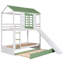 Lit superposé House avec glissade convertible et lit gigogne