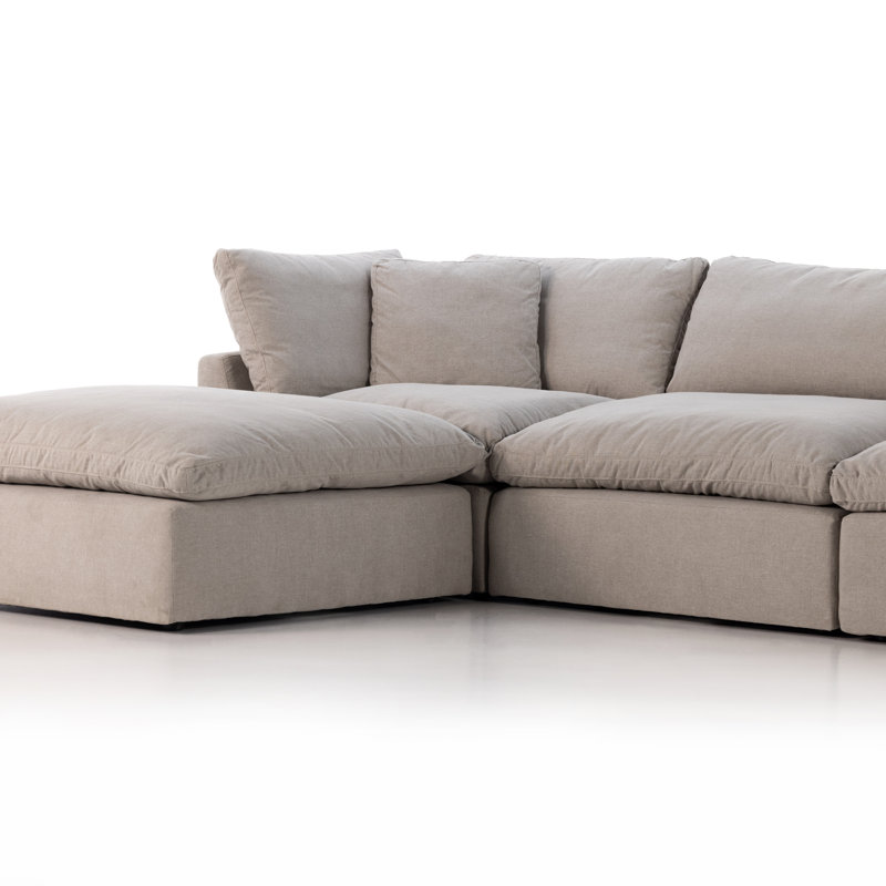 Stevie Modular Sectional, Beige Polyester