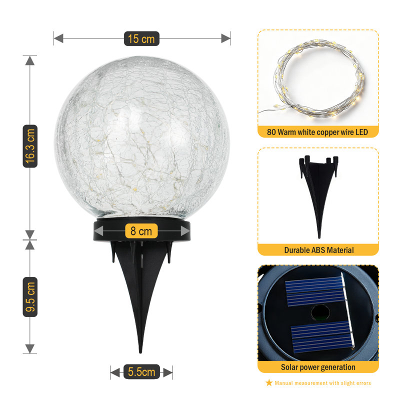 Natural Solar Powered Glass Flood Light Pack