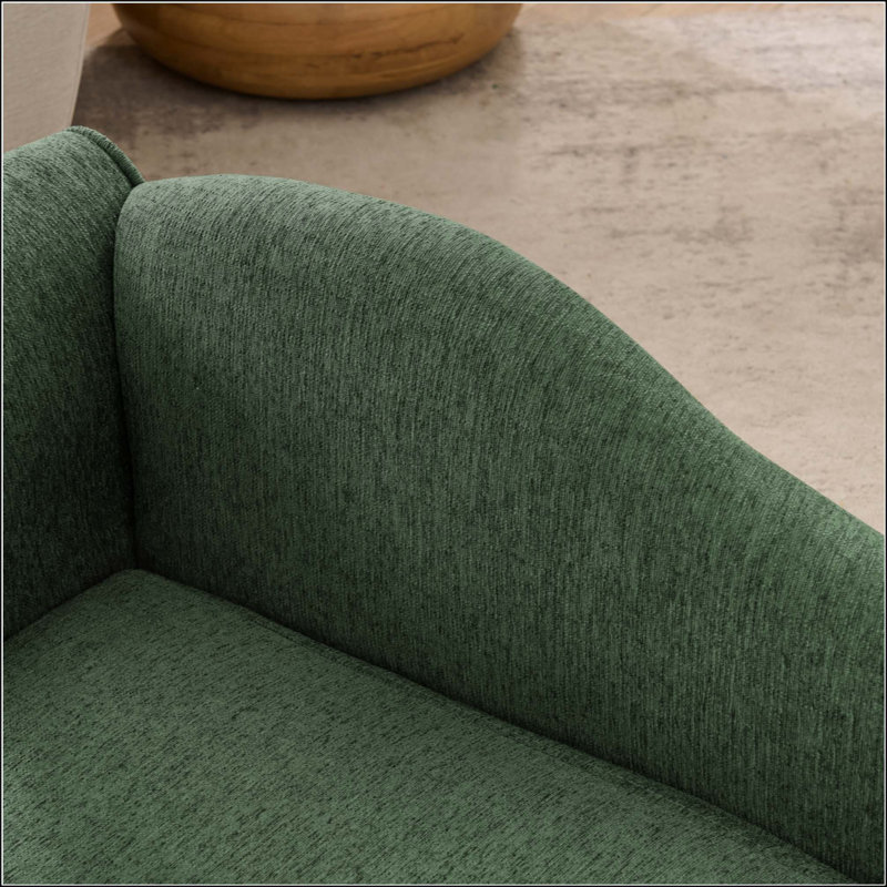 Canapé pour animaux de compagnie pour chiens - dossier moderne à vagues irrégulières, accoudoir simple, tissu en lin respirant de qualité supérieure, coussin moelleux et pieds en plastique bas