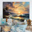 Mauve et vert, rivages chatoyants - plage, art mural sur toile-1440153388-1440153399
