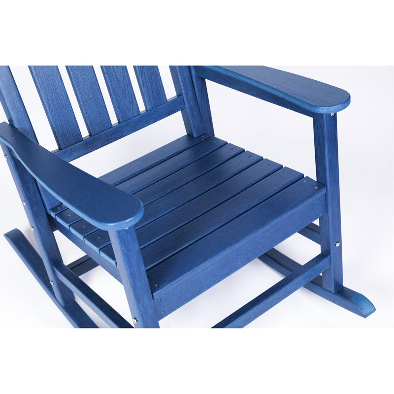 Chaise berçante d'extérieur pour adultes - Bleu marine avec fatigue et porche élargi avec quincaillerie ergonomique robuste