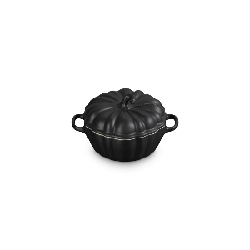 Le Creuset Stoneware Pumpkin Mini Cocotte, 12 Oz. - Licorice