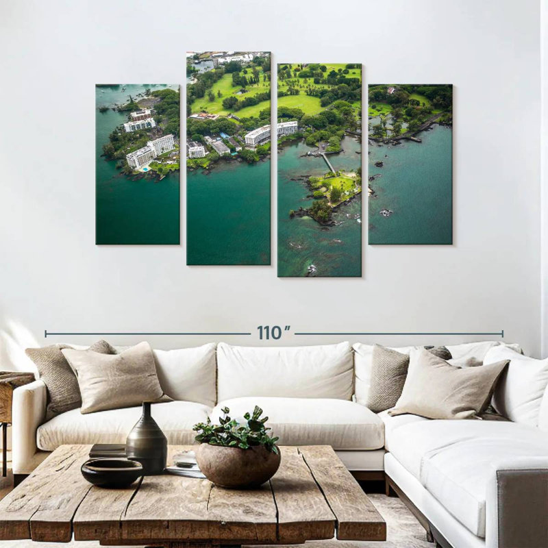 Nicci Coconut Island Aerial View, 54" H x 84" W
