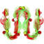 Guirlande de Noël de 2,74 m (9 pi), lot de 2, guirlande en maille rouge et verte pré-décorée avec ornements de Noël pour la décoration intérieure des fêtes de fin d'année.