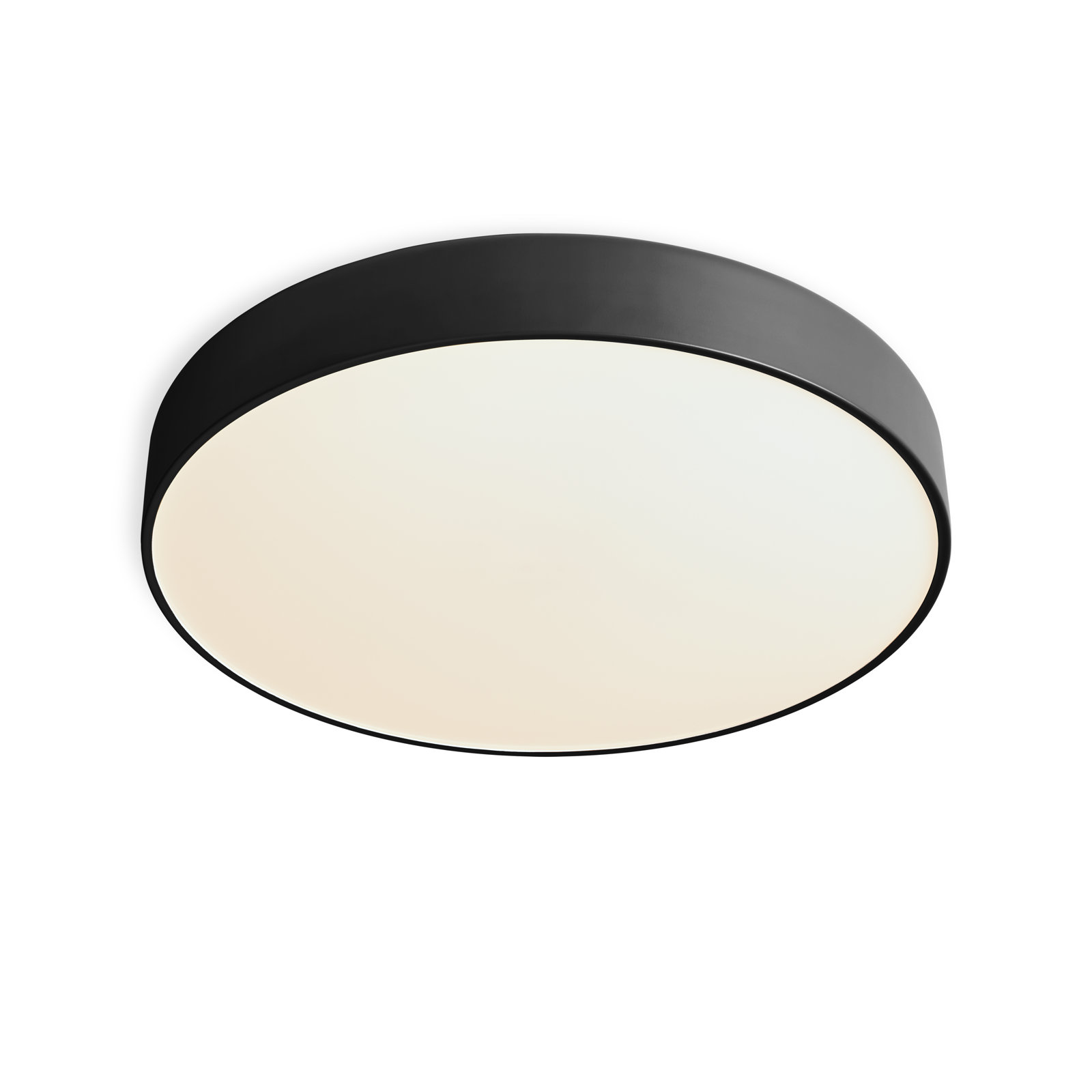 Bobber Single Light Glass LED Flush Mount, Black, 4" H x 12" W x 12" D