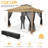 12x12 Gazebo Outdoor Pop-up Canopy with Mosquito Netting 2-Tiered Vented Top 3 Adjustable Height for Backyard, Garden, Lawn-113204631