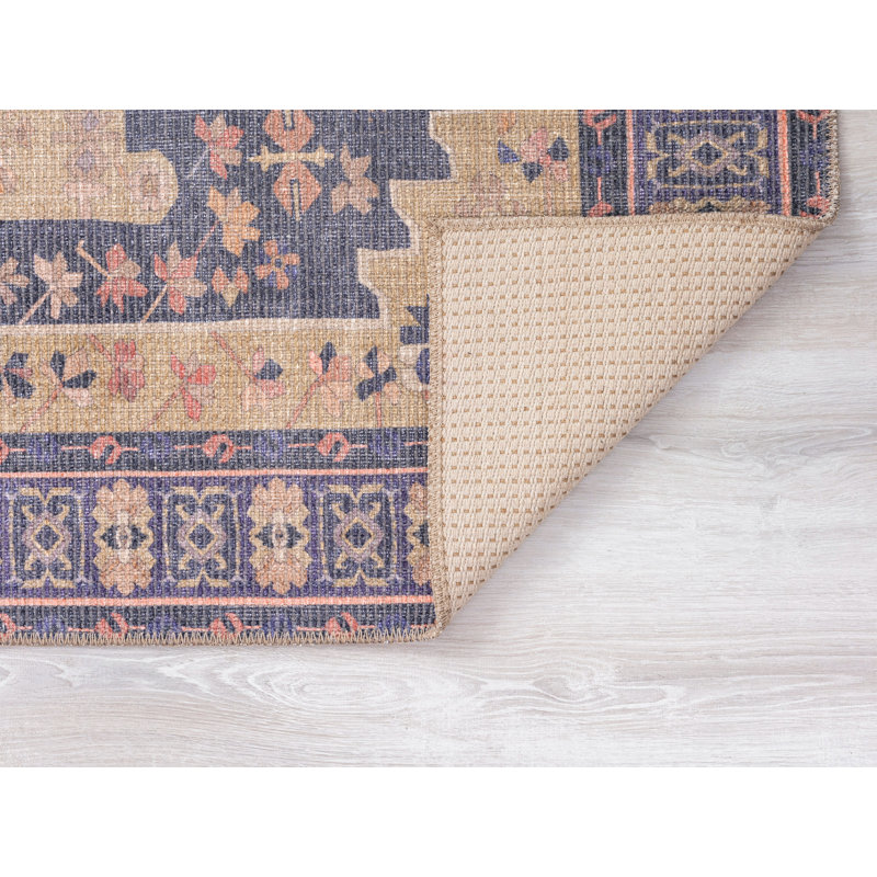 Tapis rectangulaire traditionnel, transitionnel, oriental, médaillon, à bordure, texturé