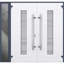 Façade extérieure avant double portes en métal / deux fenêtres en verre givré graphite gris gris / fenêtre extérieure Sidelite / entrée extérieure peinte à gauche 88 po x 80 po-111445176-111445173
