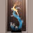 26.18"Blue resin irregular-shaped artwork