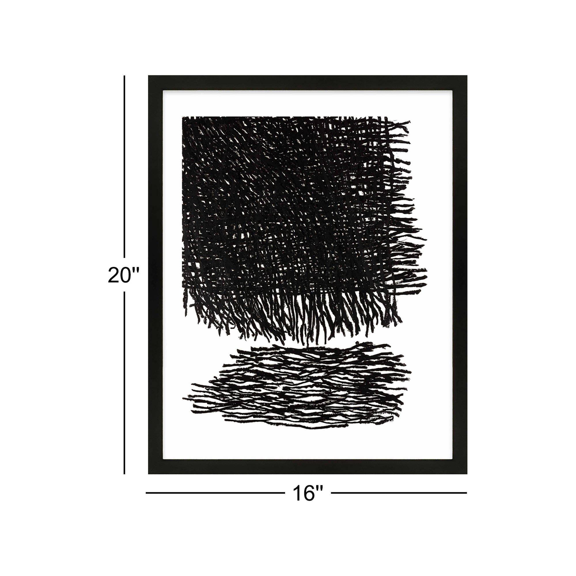 Passing Storm by Stephanie Dennis, 20" H x 16" W  x 1.25" D, Black