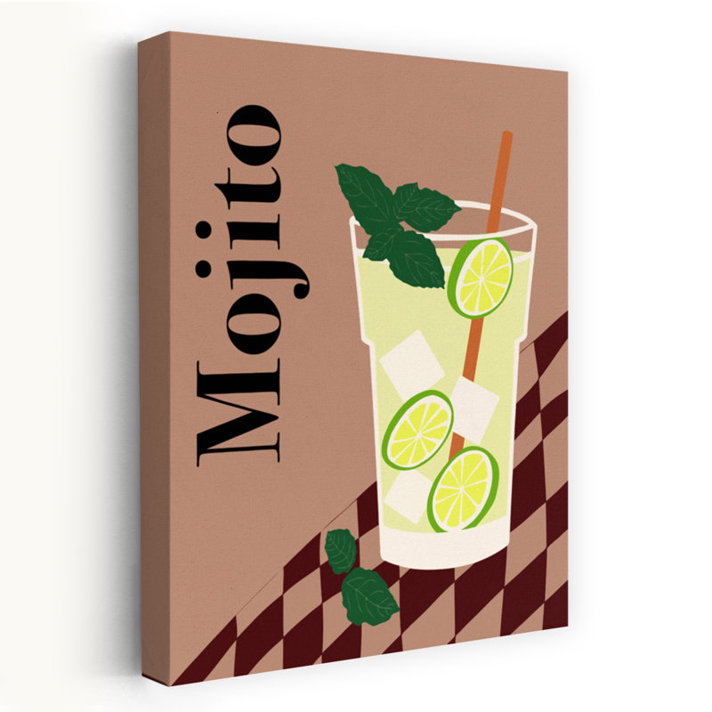 Art mural tropical Mojito Lime Mint, H 60 po x l 40 po