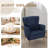 Corduroy Upholstered Armchair with Wingback Design-1605353788