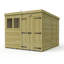 Total Sheds 8ft x 9ft Pent Garden Shed - Double Door - With Windows - Pressure Treated Timber - UK Manufactured