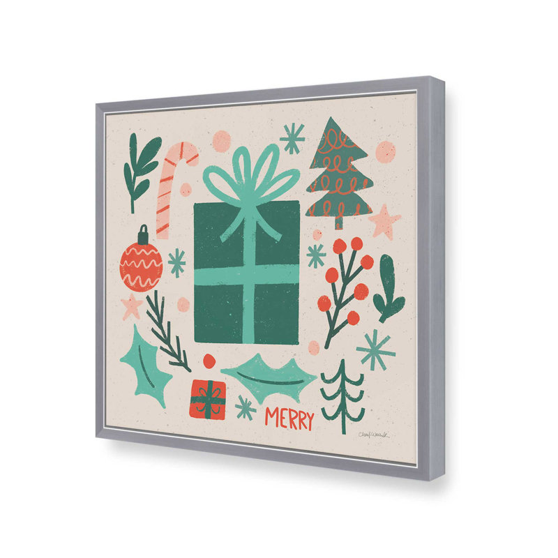 «Warm Wishes I» par Cheryl Warrick, reproduction d'art, H 30 po x l 30 po, Argent argent
