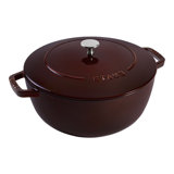 Staub Cast Iron Round Cocotte, Dutch Oven, 5.5-Quart, Serves 5-6, Made In France, Peony Pink