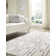Glam Geometric White Silver Area Rug