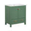 Meuble-lavabo de 30 po avec lavabo simple, lavabo sous le comptoir, armoire de rangement pour la salle de bain avec 2 portes et un tiroir, fermeture en douceur, rangement multifonctionnel