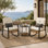 2 - Person Metal Patio Bistro Set With Lumber Pillow, Outdoor Rocking Wicker Conversation Set