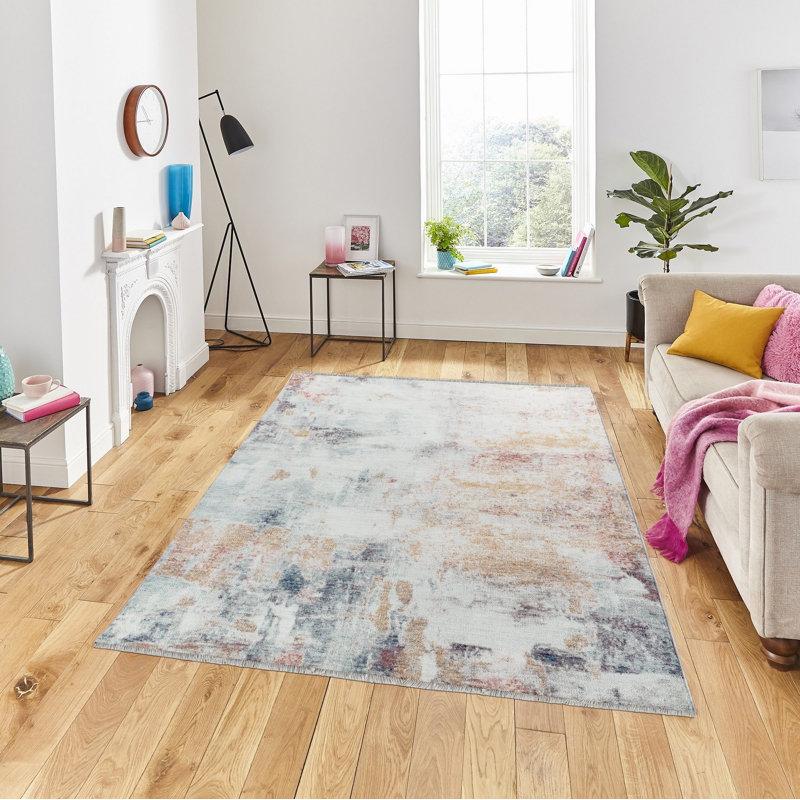 Tapis de coquillage tissé à la machine Ginsberg, Rectangle 5 pi 3 po x 7 pi 6 po