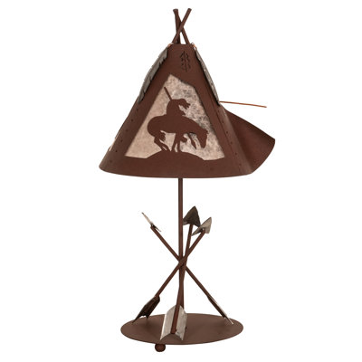 Rustic Lodge Metal Lamp