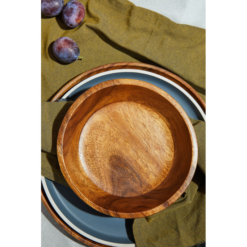 Amiela Wood Decorative Bowl