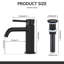 Robinet de lavabo de salle de bain à poignée simple avec drain escamotable, robinet de lavabo monotrou à fixation sur le comptoir-131209718