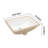 OUMUCH 14'' White Ceramic Rectangular Bathroom Sink with Overflow