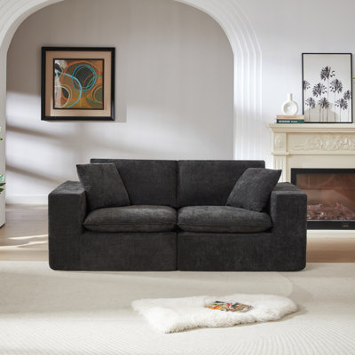 Canapé désossé moderne en chenille désossé, librement combinable, confortable pour s'asseoir, convient aux meubles de salon modernes dans les maisons, les appartements et les bureaux