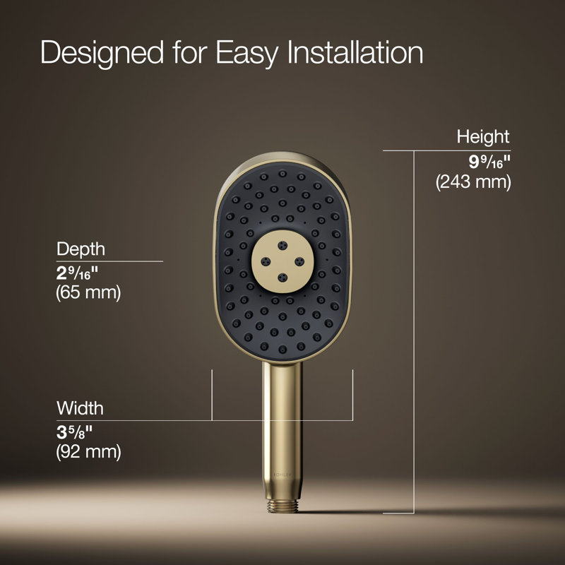 Douchette à main multifonctionnelle 1,75 GPM avec la technologie d'induction d'air Katalyst, Or