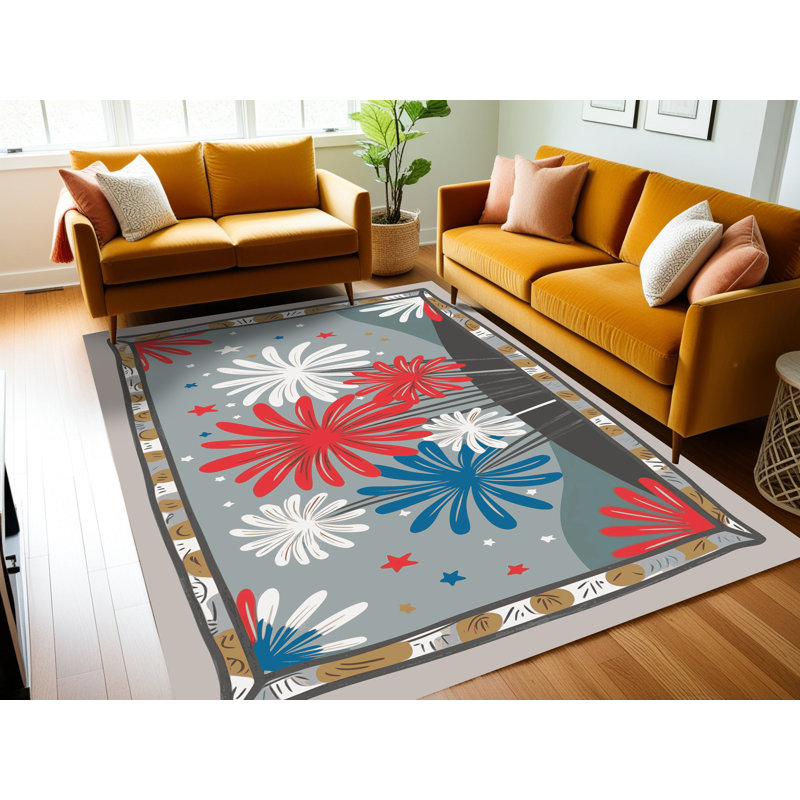 Tapis de fête des Fêtes Ginza Six, Rectangulaire 3 pi x 5 pi